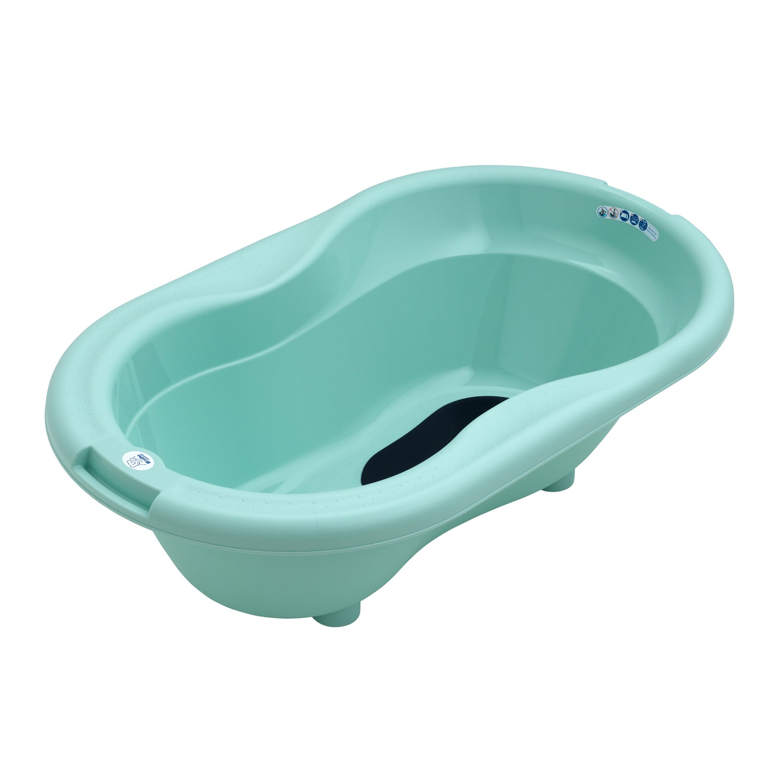 rotho-top-baby-badewanne-wei-mit-ablauf-und-matte image 4