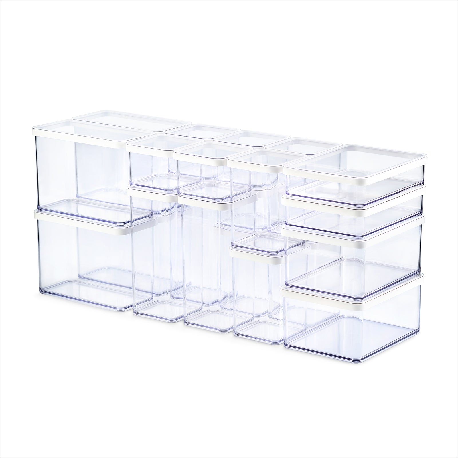 rotho-loft-vorratsdosen-24-tlg-transparent-wei-luftdicht image 1