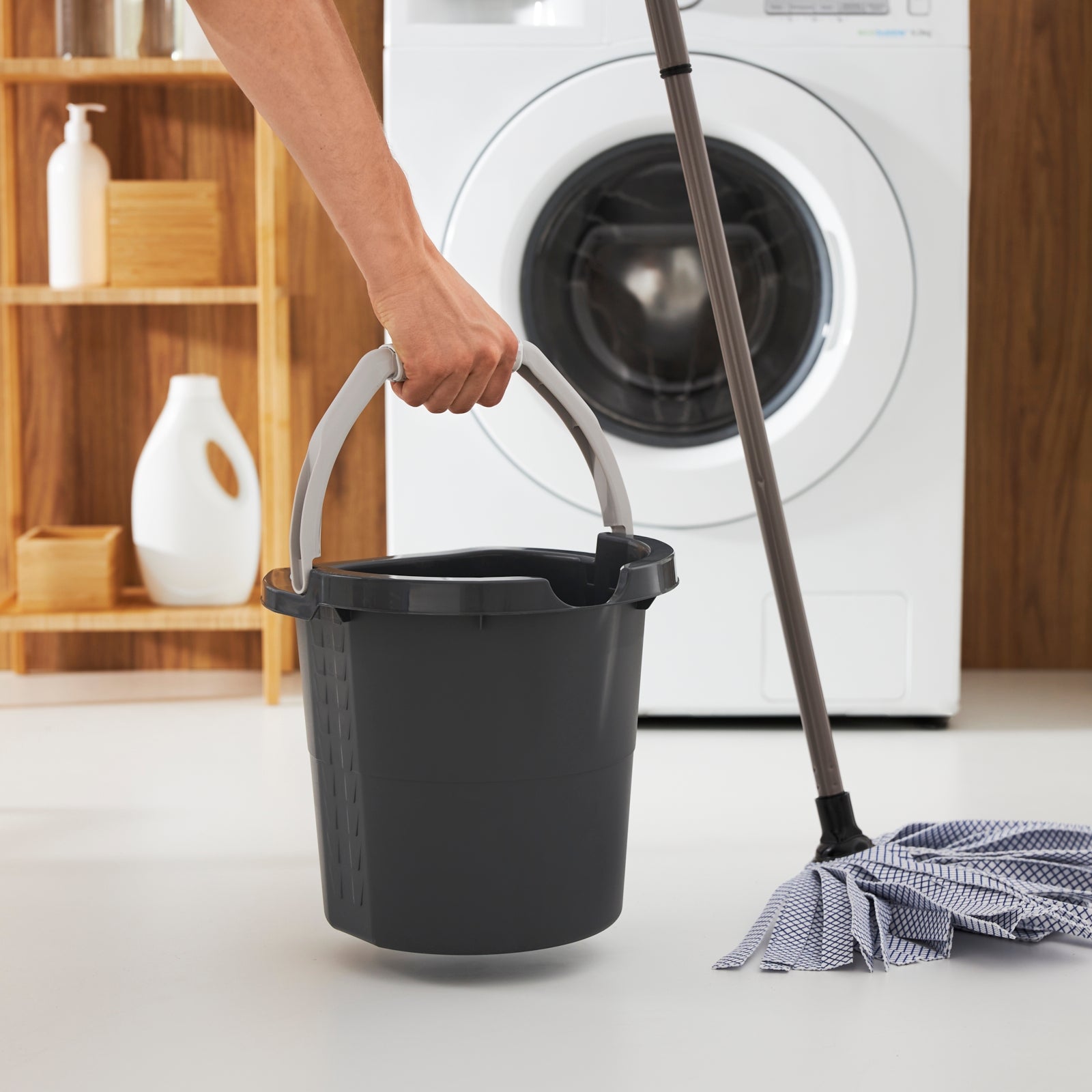 rotho-daily-skaleneimer-10l-anthrazit-eimer-mit-skala image 7