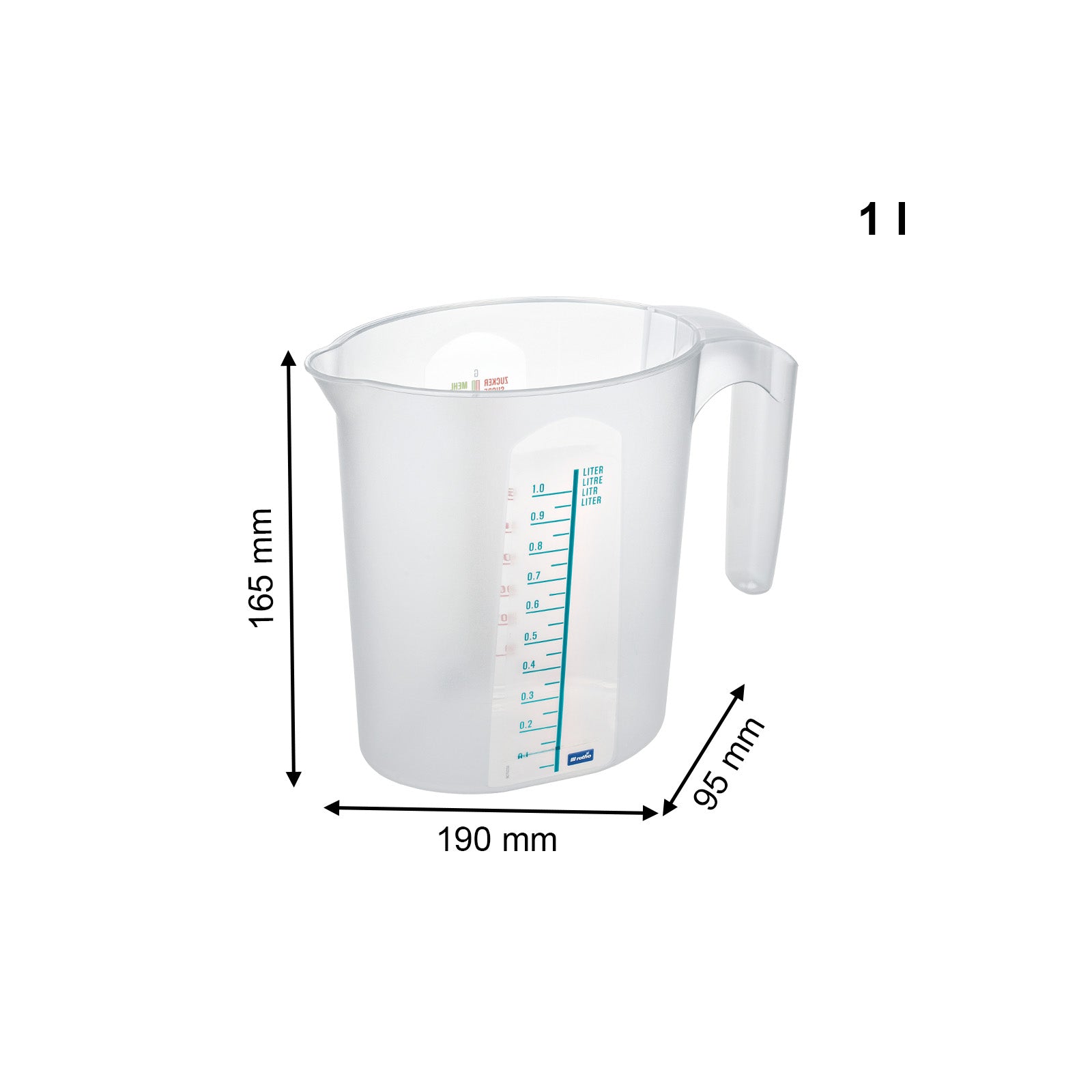 rotho-topline-messbecher-1-l-k-chenhelfer-transparent-mit-skala image 2