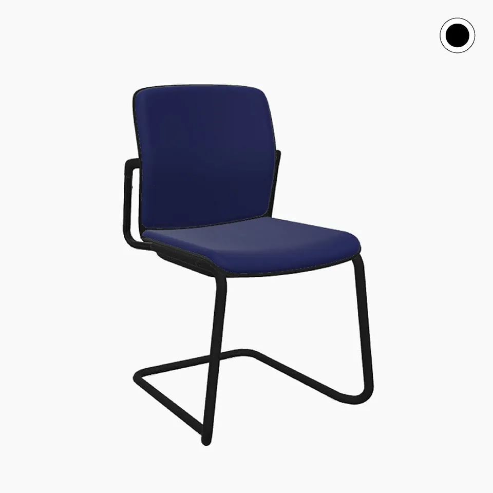 lento-light-2-0-freischwinger-mit-pad-schwarz-stapelbar image 1