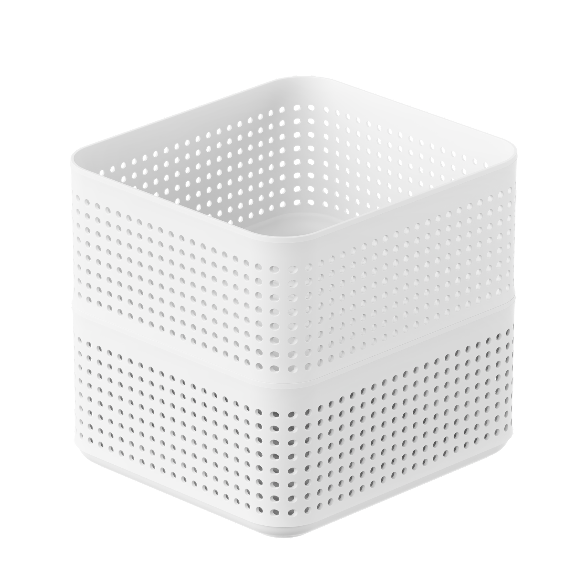 rotho-wop-kleiderschrank-organizer-korb-m-wei-2er-set image 1