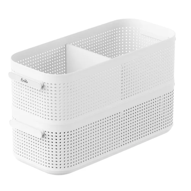 rotho-wop-kleiderschrank-organizer-box-m-2er-set-wei-stapelbar image 1