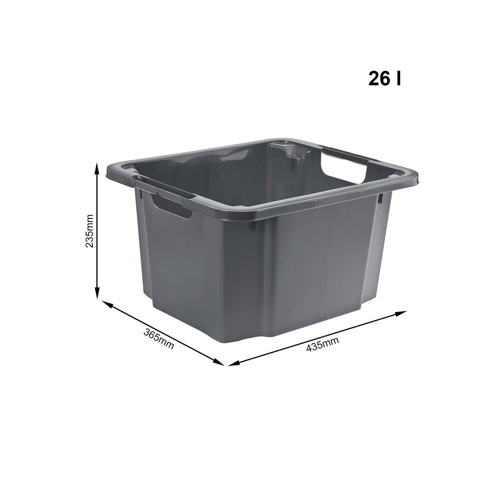 rotho-reverso-drehstapelbox-26-l-stapelbox-transparent-stapelbar image 7