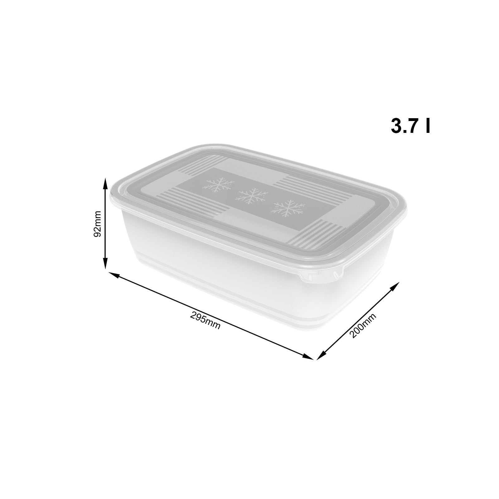 rotho-freeze-gefrierdose-3-7-l-transparent-eckig image 6