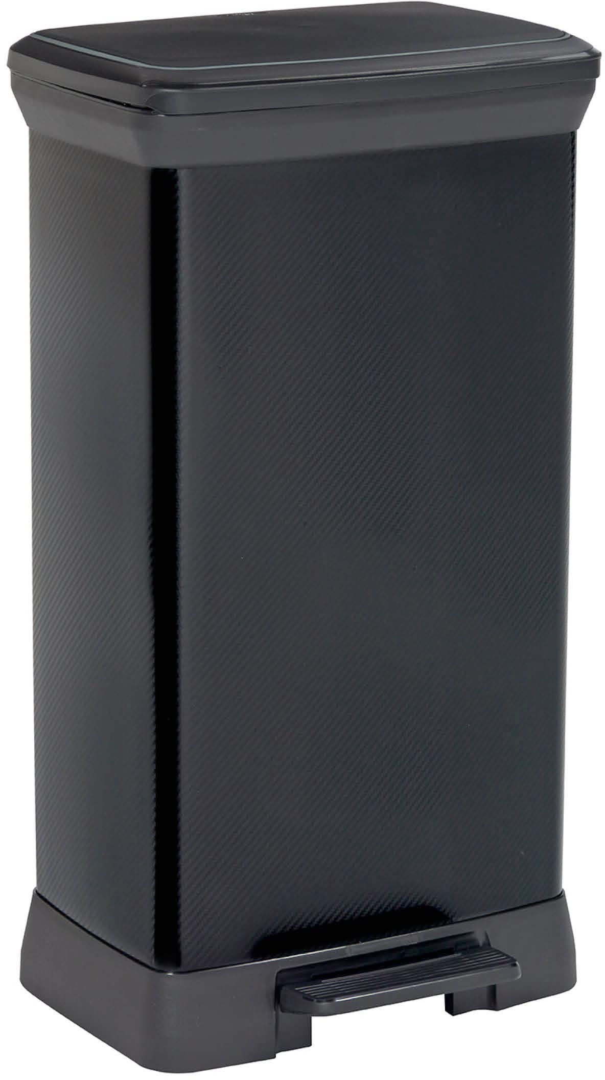 curver-decobin-metallic-m-lleimer-50l-schwarz-metallic-mit-pedal image 1