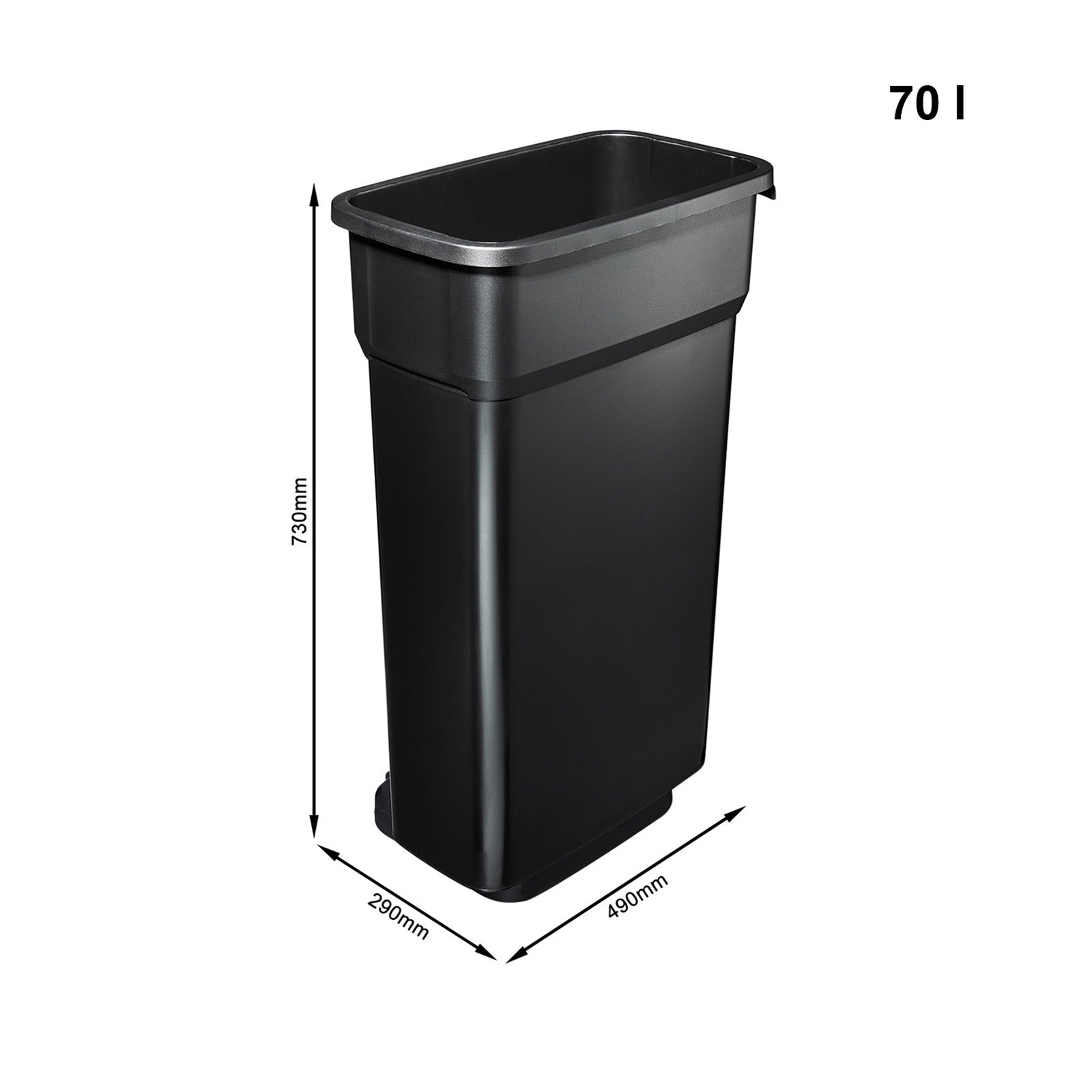 rotho-selecto-basic-beh-lter-l-70-l-schwarz-m-lleimer image 4