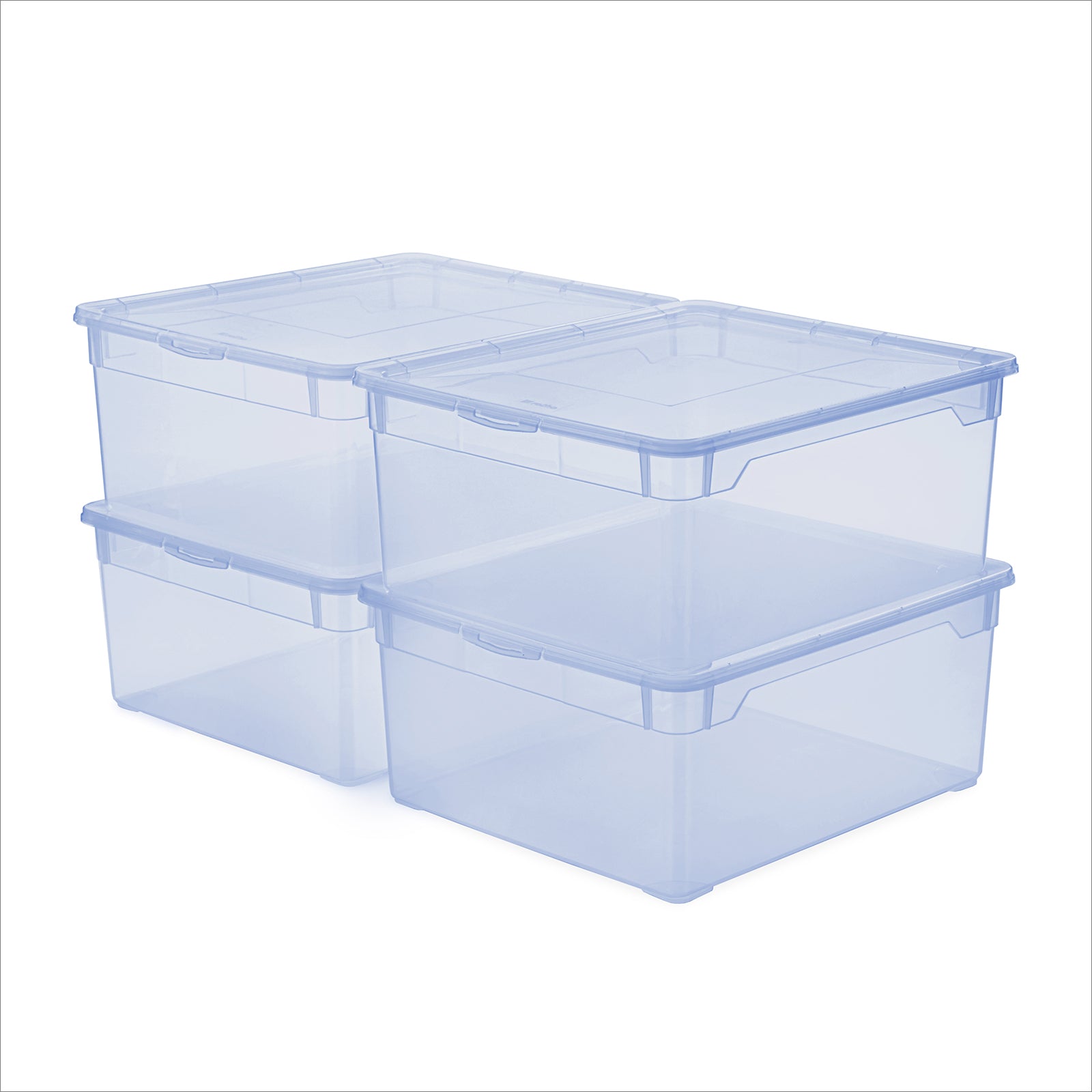 rotho-clear-sweater-aufbewahrungsbox-18l-4er-set-blau image 1