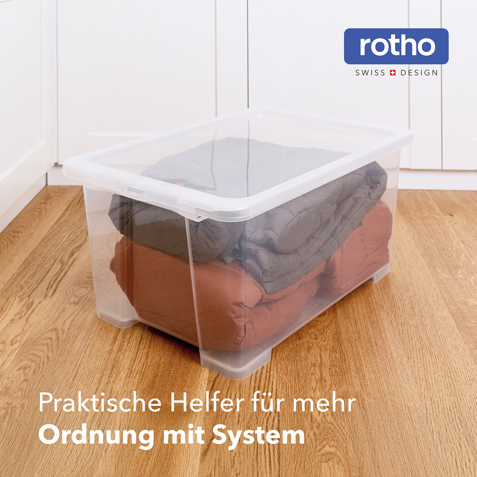rotho-core-basic-box-44-l-transparent-4er-set-stapelbar image 2