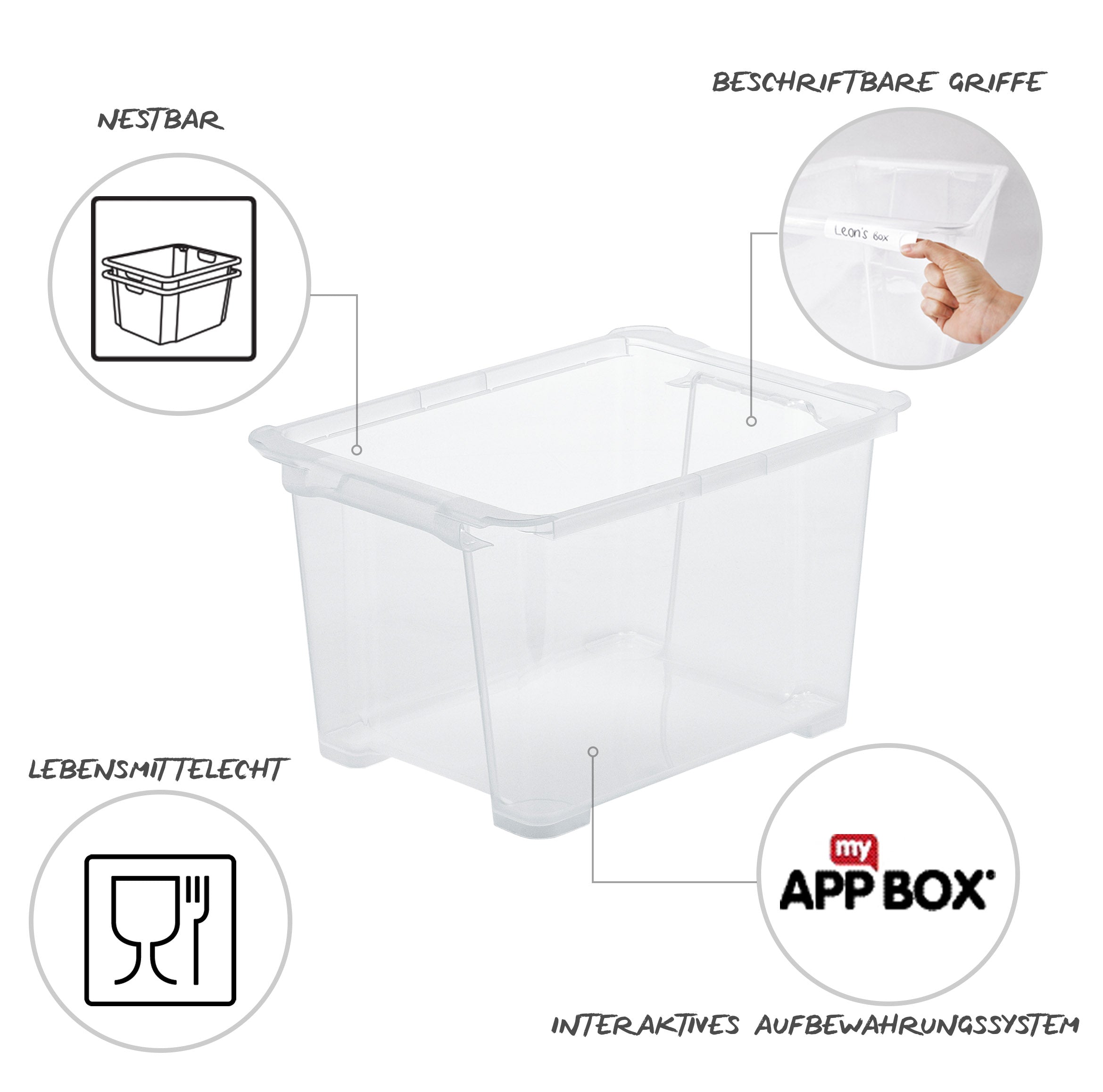 rotho-evo-easy-box-15-l-transparent-aufbewahrungsbox-stapel image 3