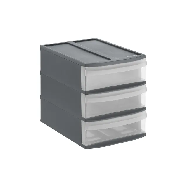 rotho-systemix-tower-s-schubladenbox-transparent-stapelbar image 1