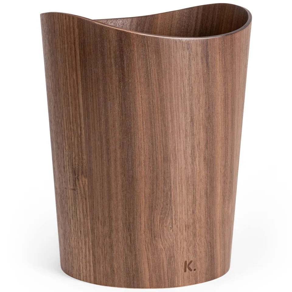 kazai-b-rje-papierkorb-holz-9-l-walnuss-echtholz image 1