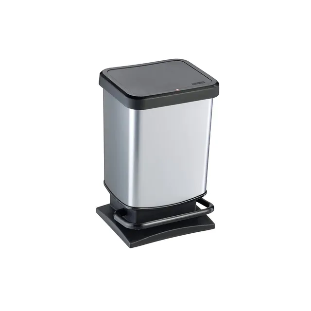 rotho-paso-treteimer-20-l-silber-metallic-mit-pedal image 1