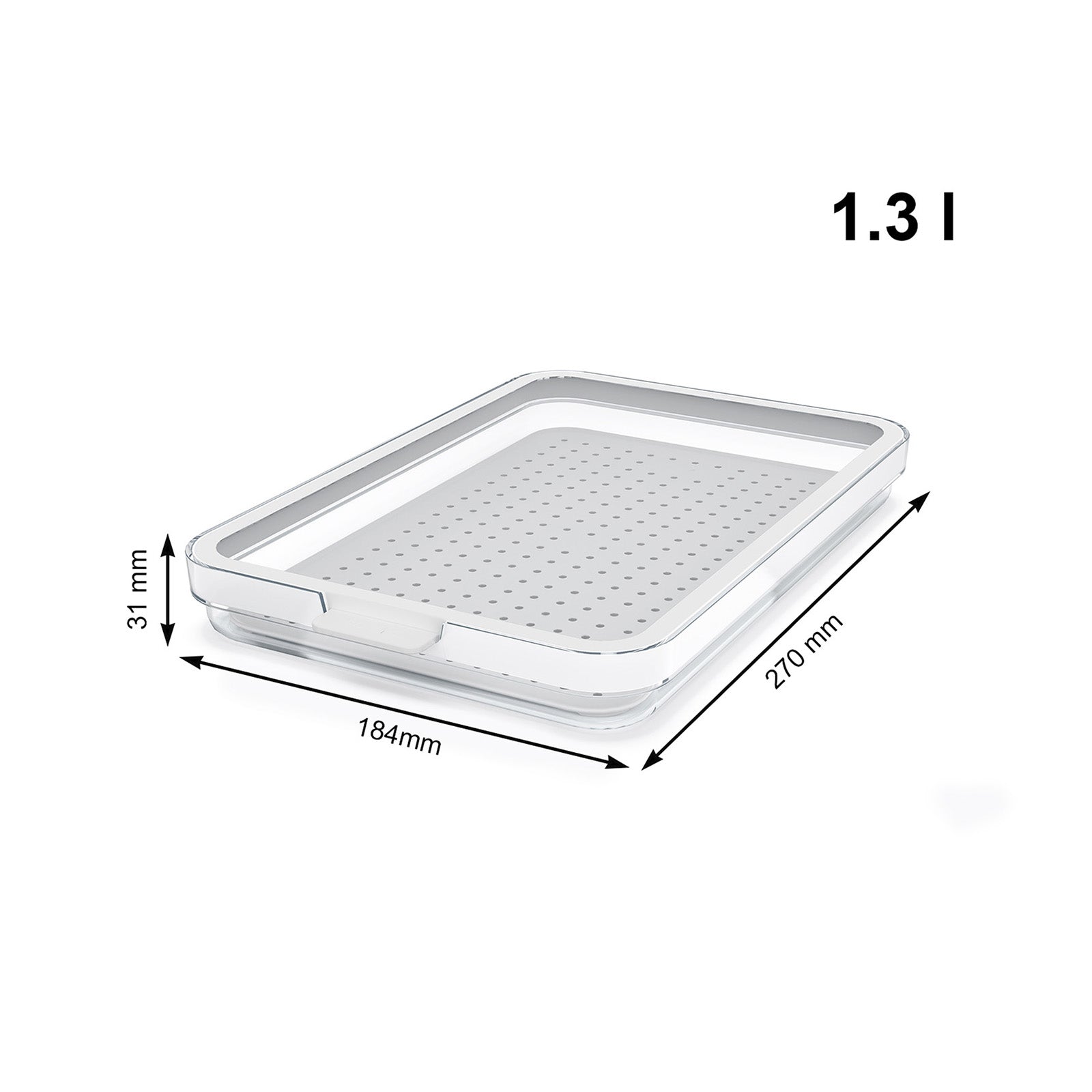rotho-cauma-k-hlschrankorganizer-1-3l-vorratsbox-transparent image 3