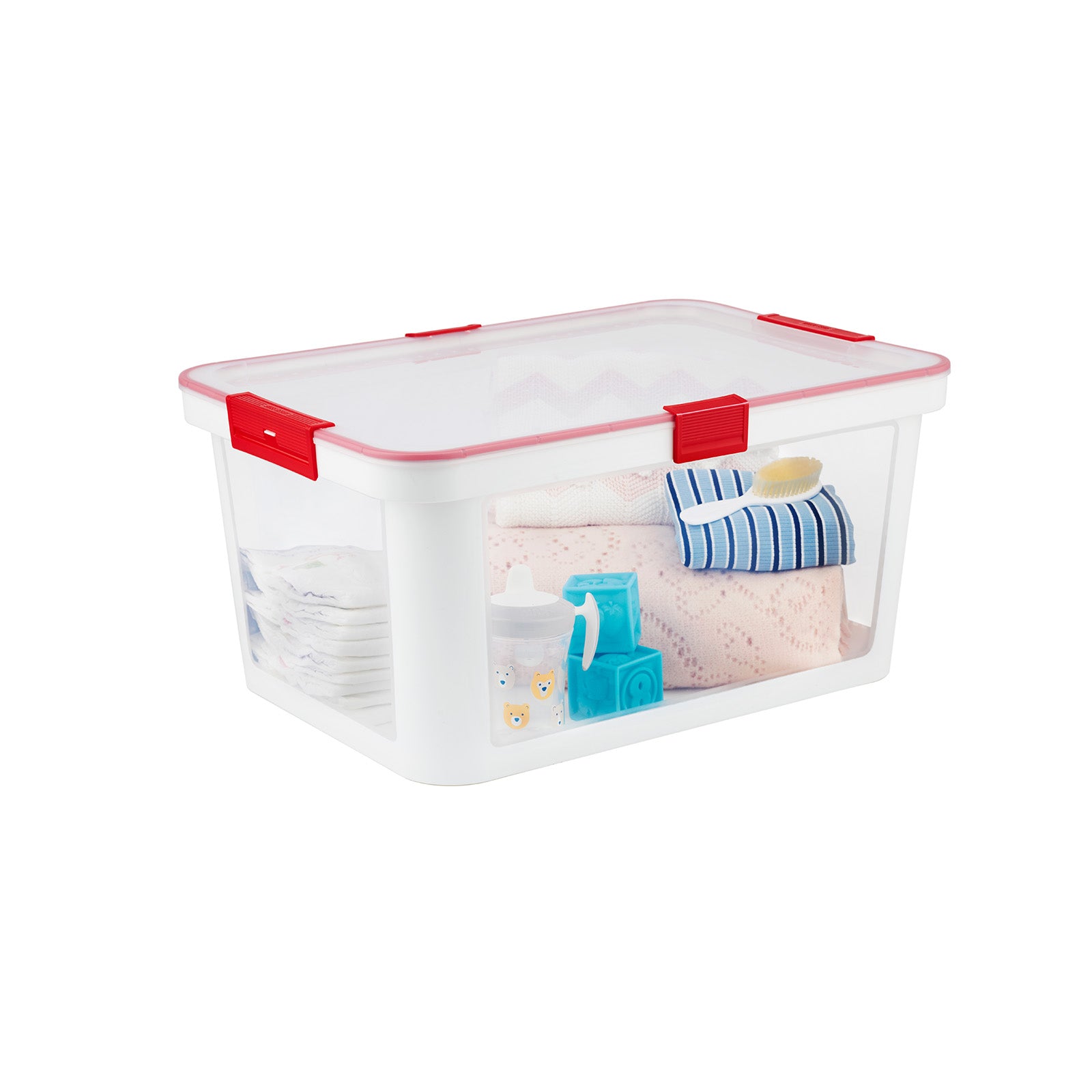 rotho-albris-aufbewahrungsbox-45-l-schwarz-transparent image 2