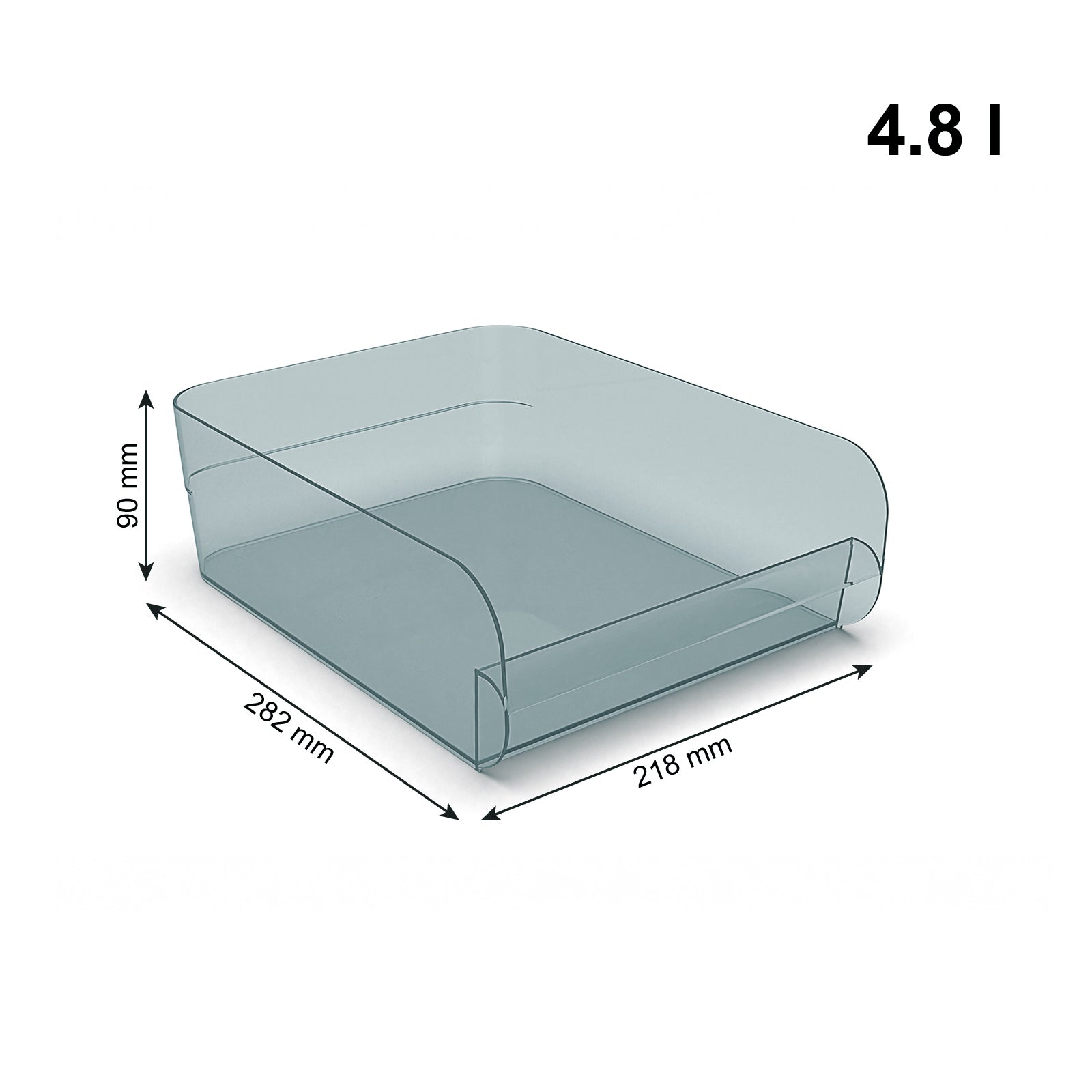 rotho-liskamm-k-hlschrankorganizer-l-4-8-l-transparent image 3
