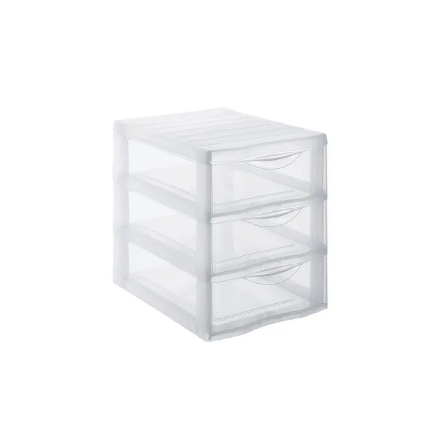 rotho-orgamix-schubladenbox-3-sch-be-din-a5-transparent-stapelbar image 1