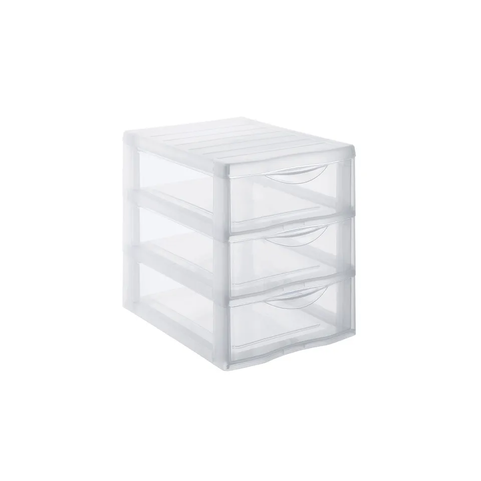 rotho-orgamix-schubladenbox-3-sch-be-din-a5-transparent-stapelbar image 1