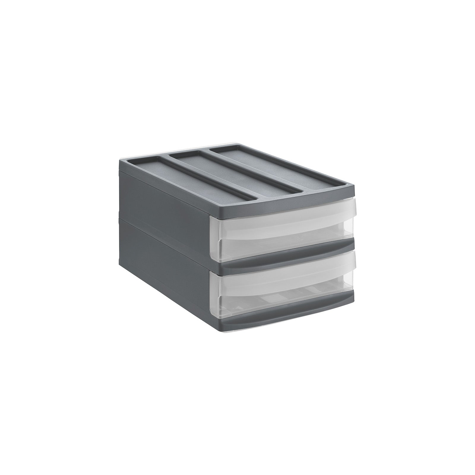 rotho-systemix-schubladenbox-m-duo-anthrazit-stapelbar image 1