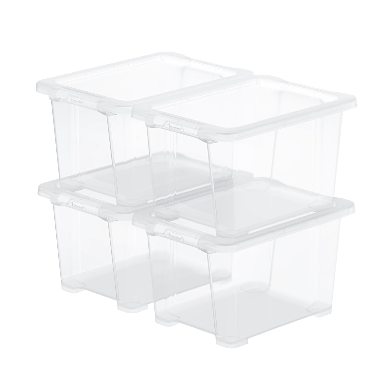 rotho-core-basic-box-15-l-transparent-4er-set-mit-deckel image 1