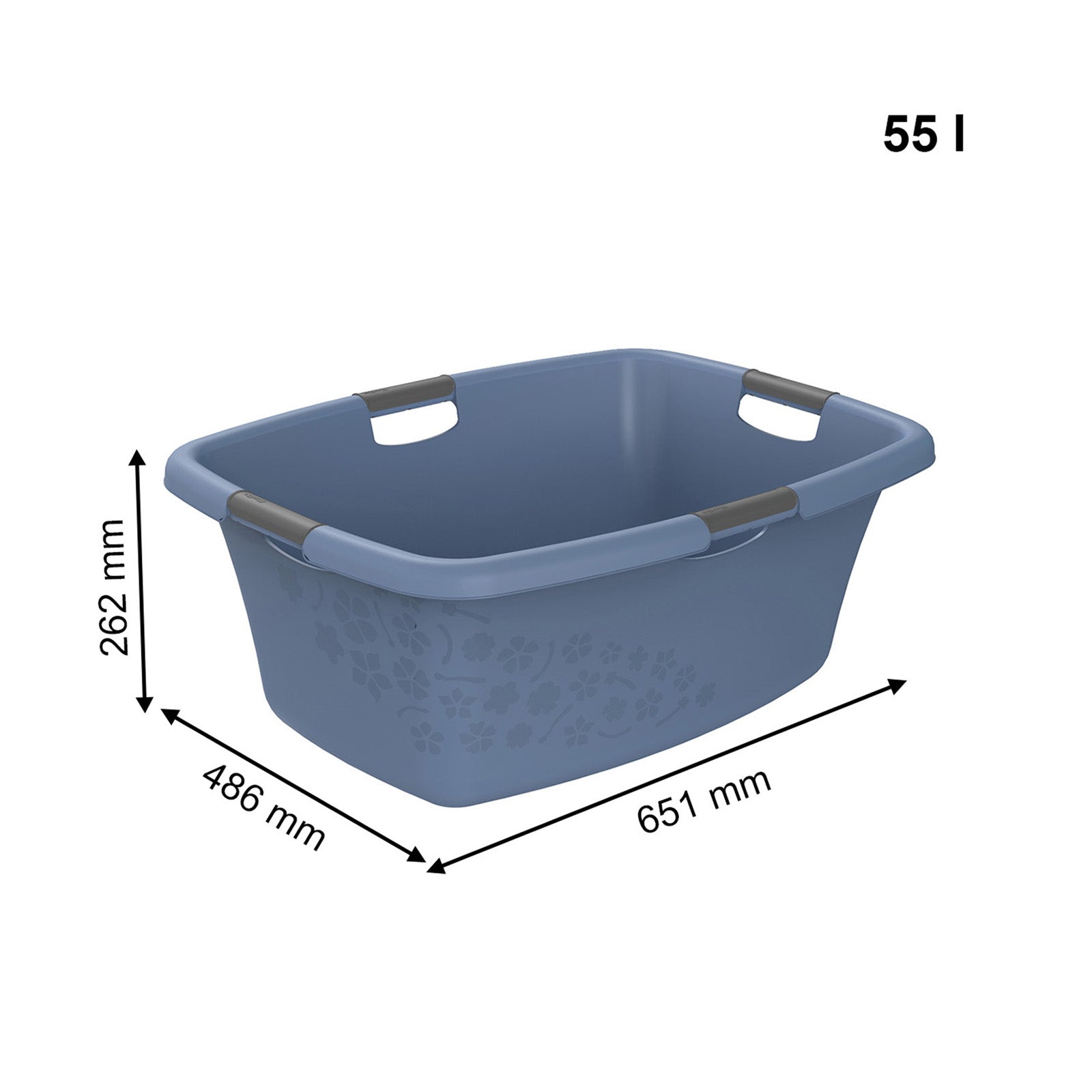 rotho-flowers-w-schewanne-50l-anthrazit-haushaltskorb image 7