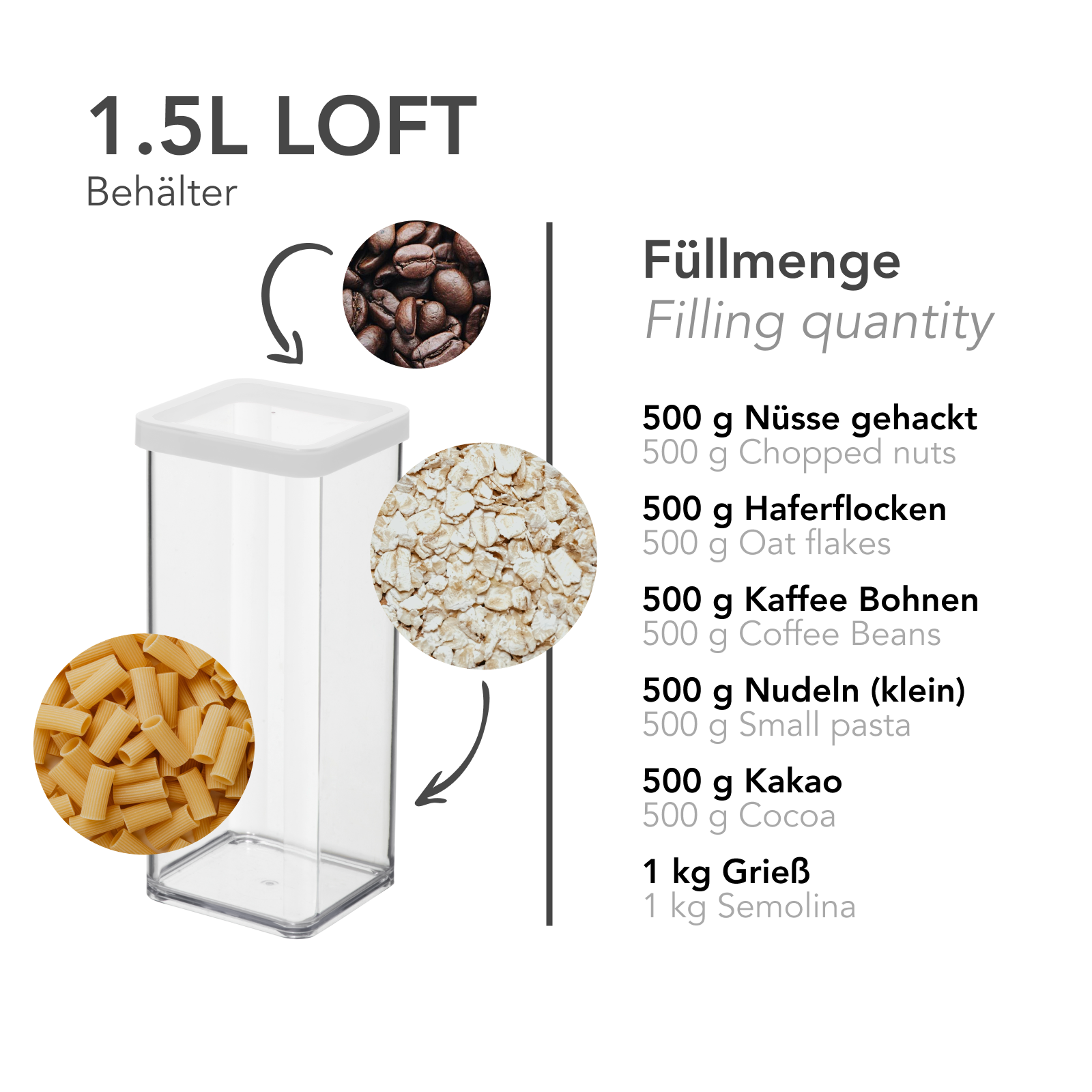 rotho-loft-premium-dose-1-5-l-transparent-rot-eckig image 8