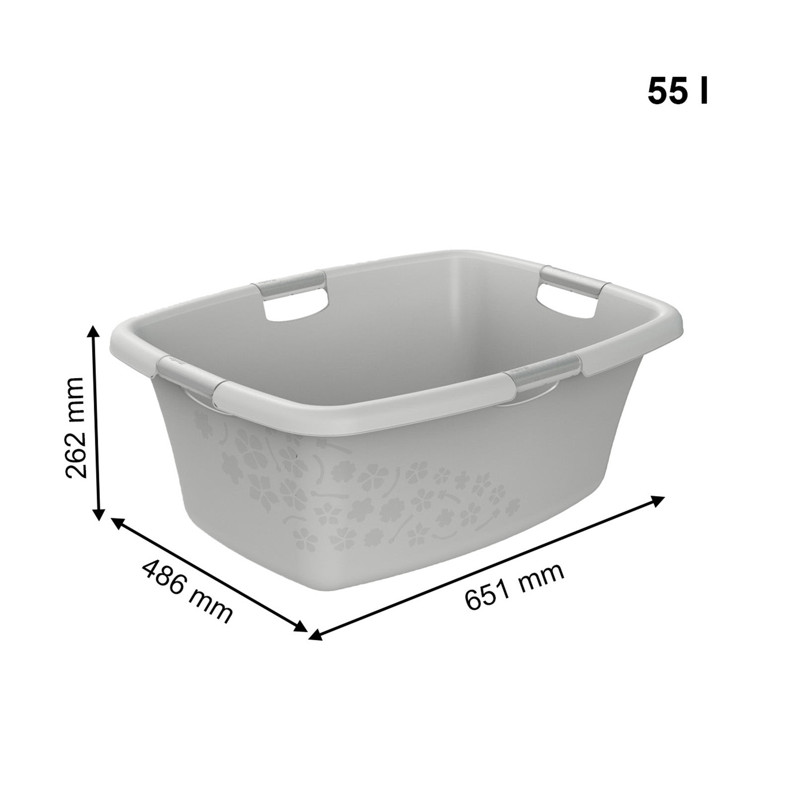 rotho-flowers-w-schewanne-50l-anthrazit-haushaltskorb image 8