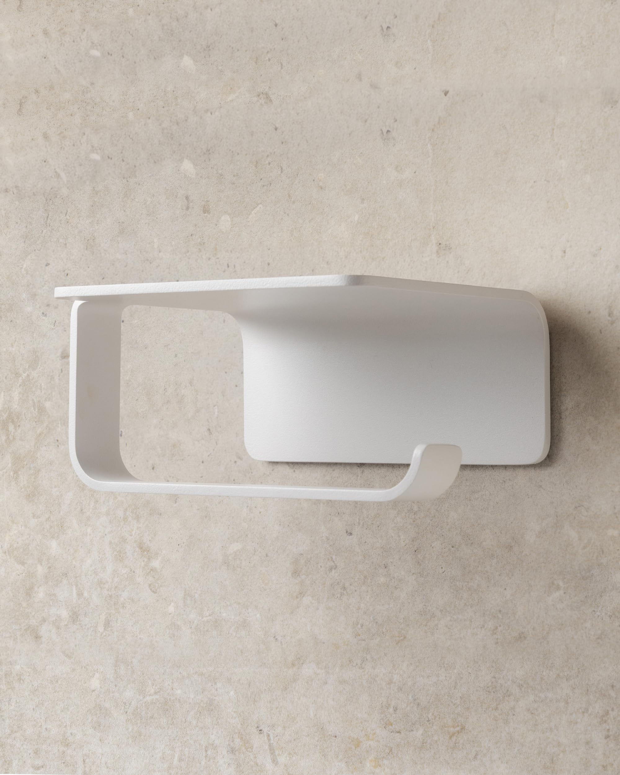 kazai-leif-toilettenpapierhalter-mit-ablage-wei-zum-kleben image 4