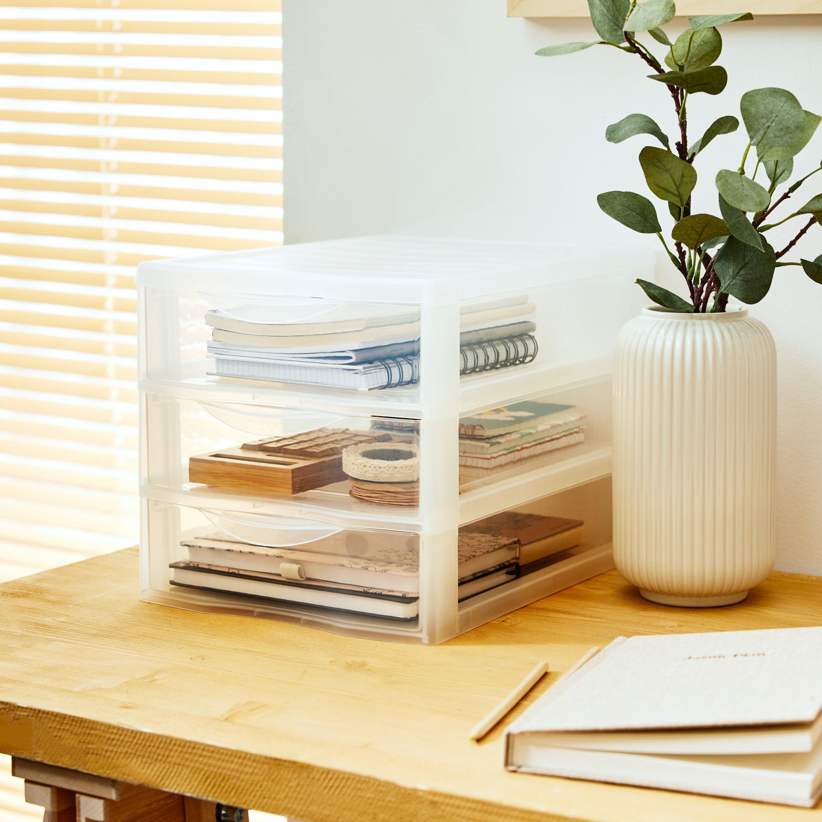 rotho-orgamix-schubladenbox-a4-3-sch-be-transparent-stapelbar image 2