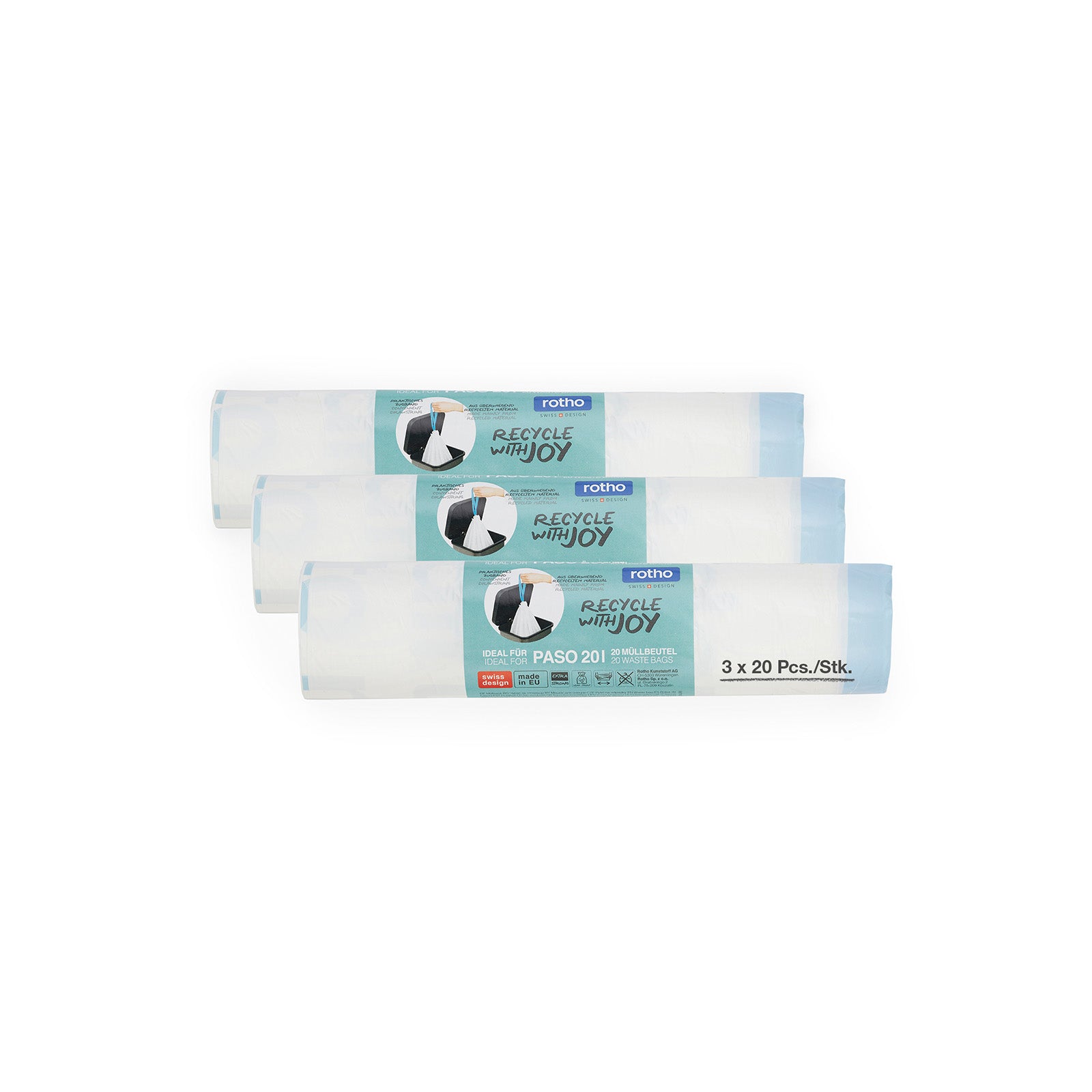 rotho-paso-m-llbeutel-20l-60-st-ck-wei-reissfest-zugband image 1