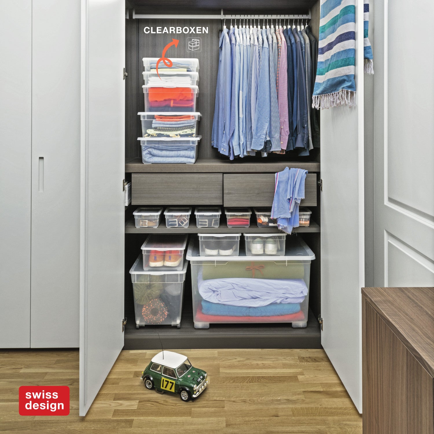 rotho-clear-aufbewahrungsbox-46-l-transparent-mit-deckel image 3
