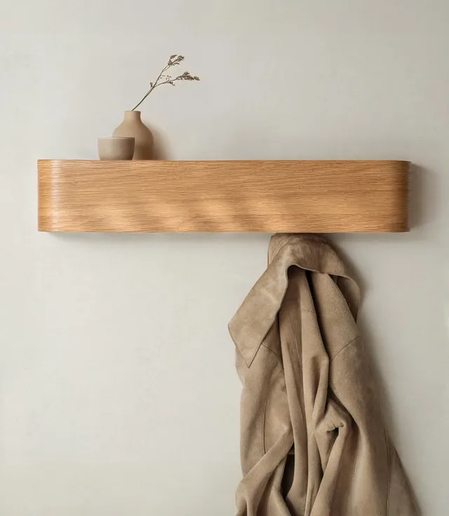 kazai-toke-wandgarderobe-eiche-5-haken-massivholz image 1