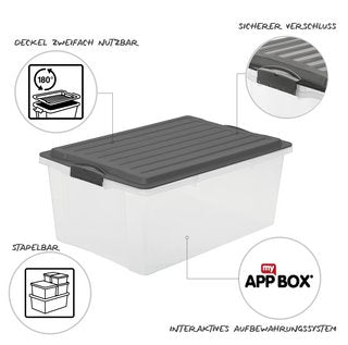 rotho-compact-aufbewahrungsbox-6er-set-38l-70l-schwarz image 5
