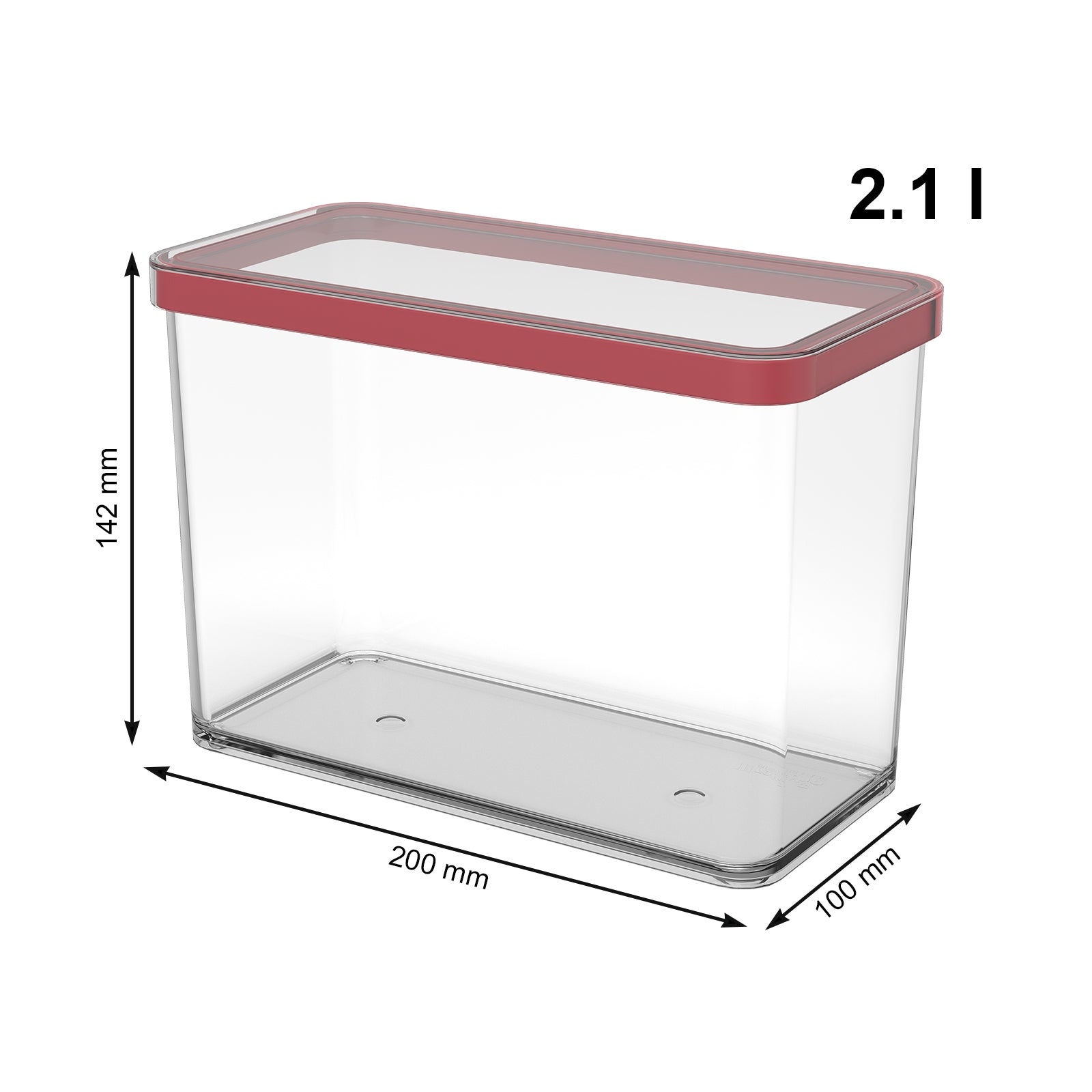 rotho-loft-vorratsdosen-5er-set-transparent-rot-aromadicht-2 image 7