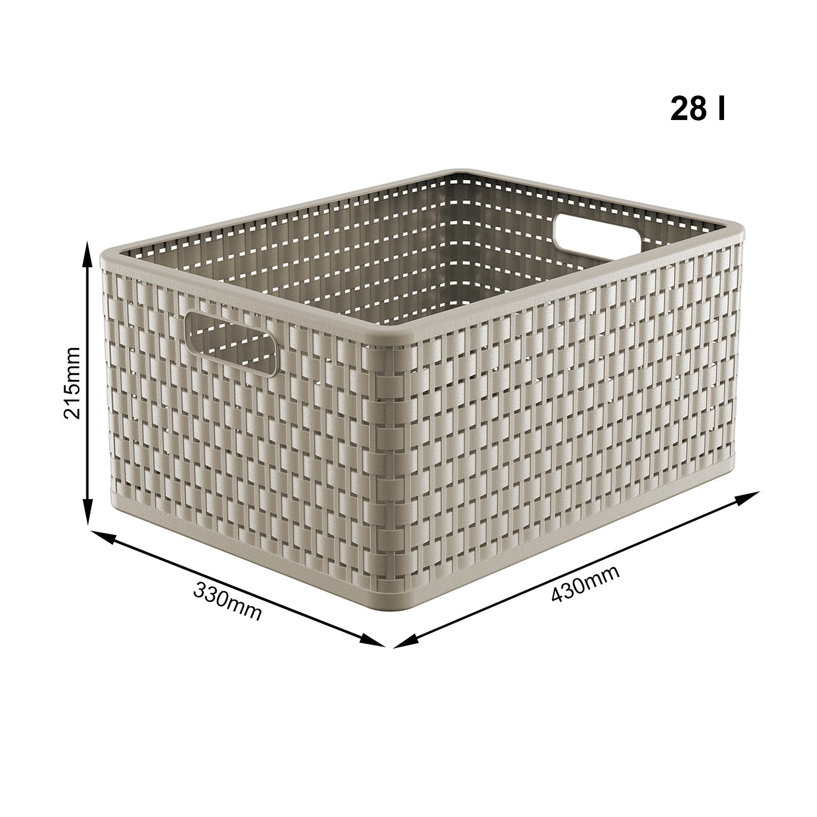 rotho-country-korb-din-a4-plus-28-l-anthrazit-rattan-optik image 8