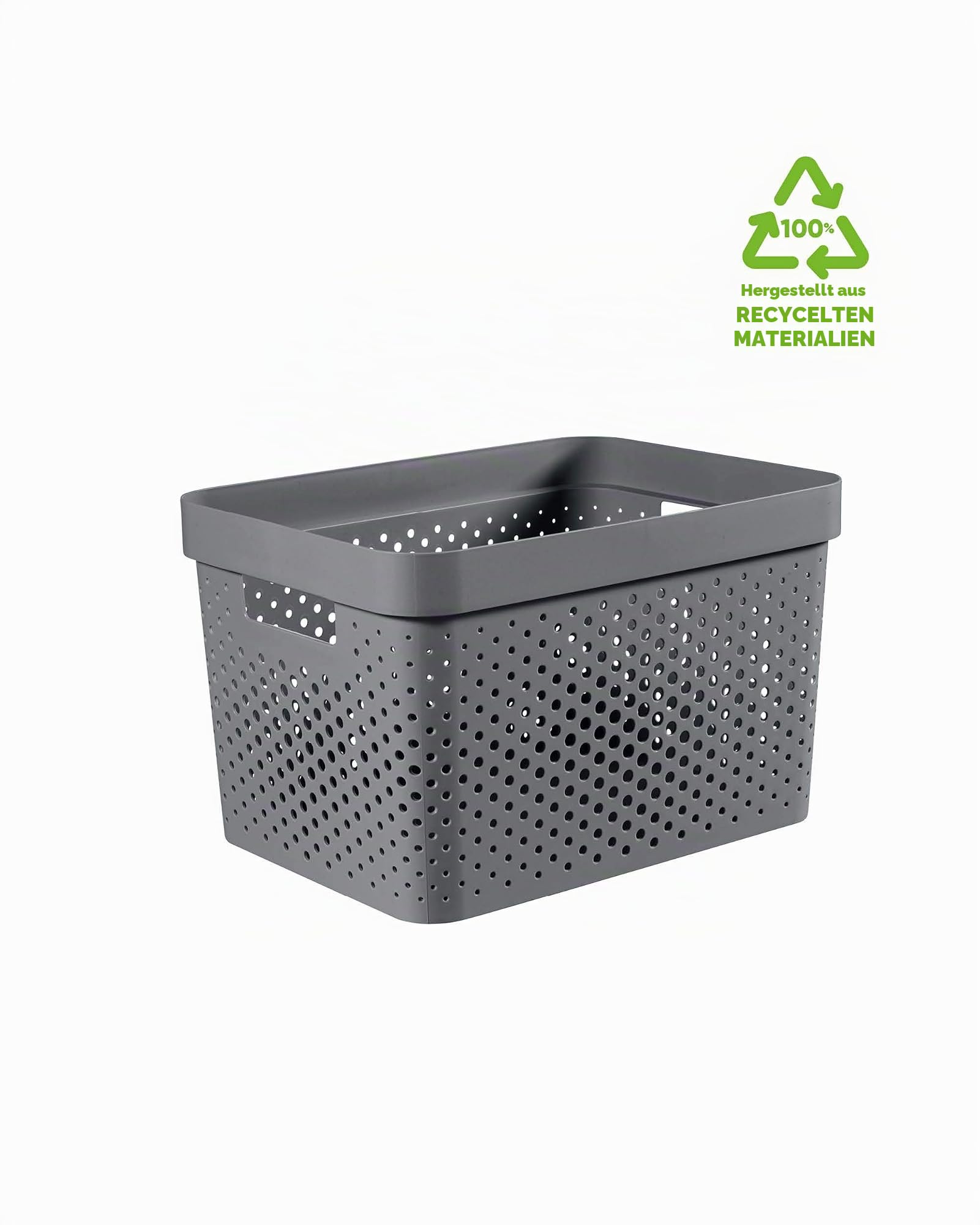 curver-infinity-dots-boxen-11l-17l-dunkelgrau-aufbewahrungsbox-set image 2