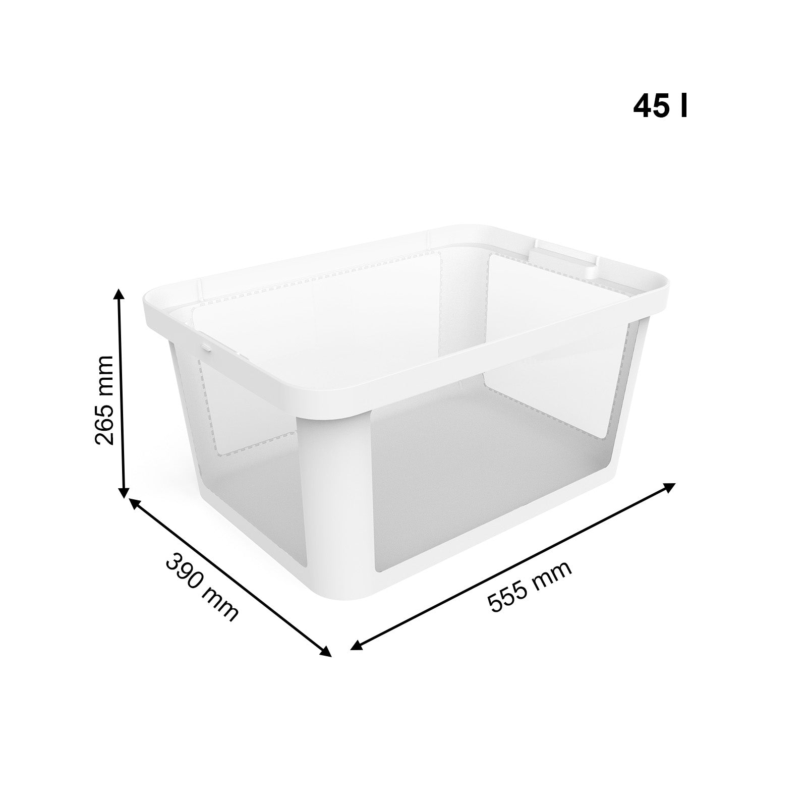 rotho-albris-aufbewahrungsbox-45-l-schwarz-transparent image 4