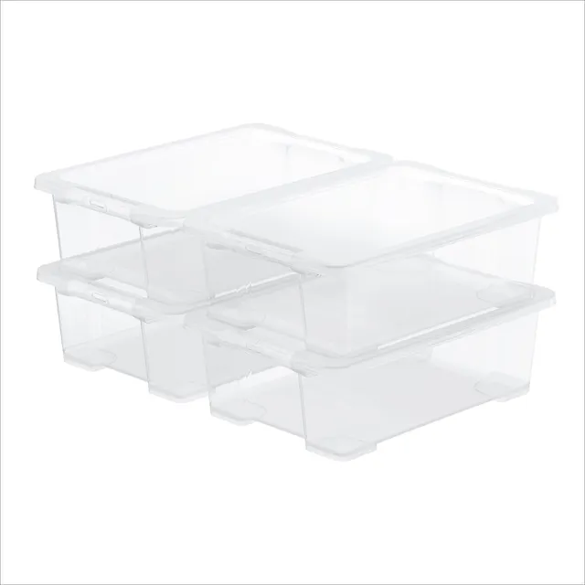 rotho-core-basic-box-30l-transparent-4er-set-mit-deckel image 1