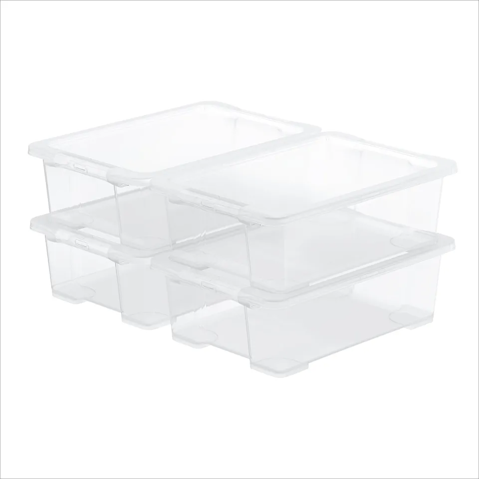 rotho-core-basic-box-30l-transparent-4er-set-mit-deckel image 1