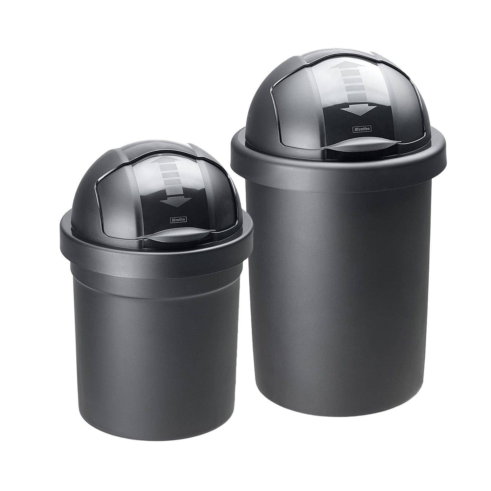 rotho-roll-bob-m-lleimer-set-30-10-l-schwarz image 1