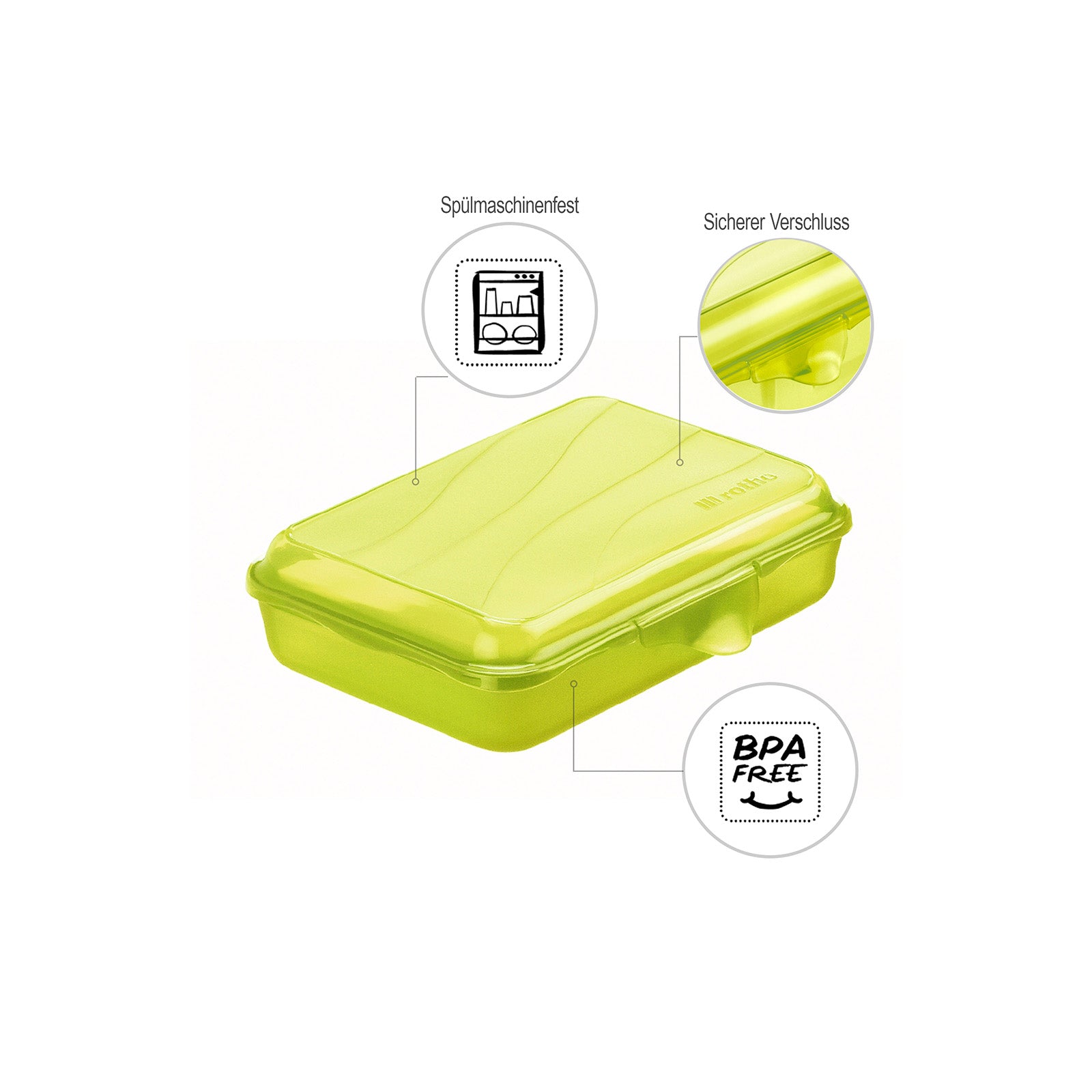 rotho-fun-lunchbox-0-45-l-transparent-brotdose-klein image 7