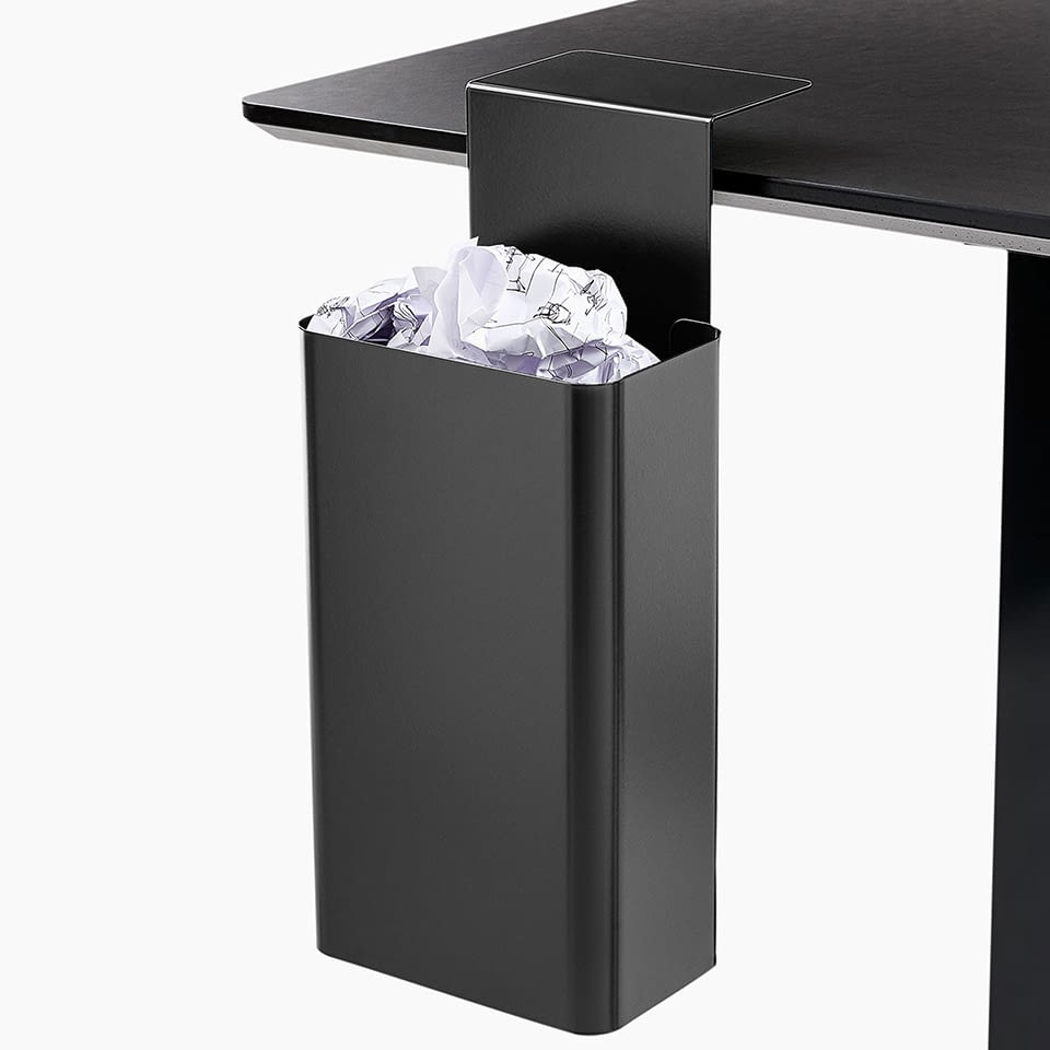 lento-schreibtisch-zubeh-r-papierkorb-mit-tischklemme-stahl image 1