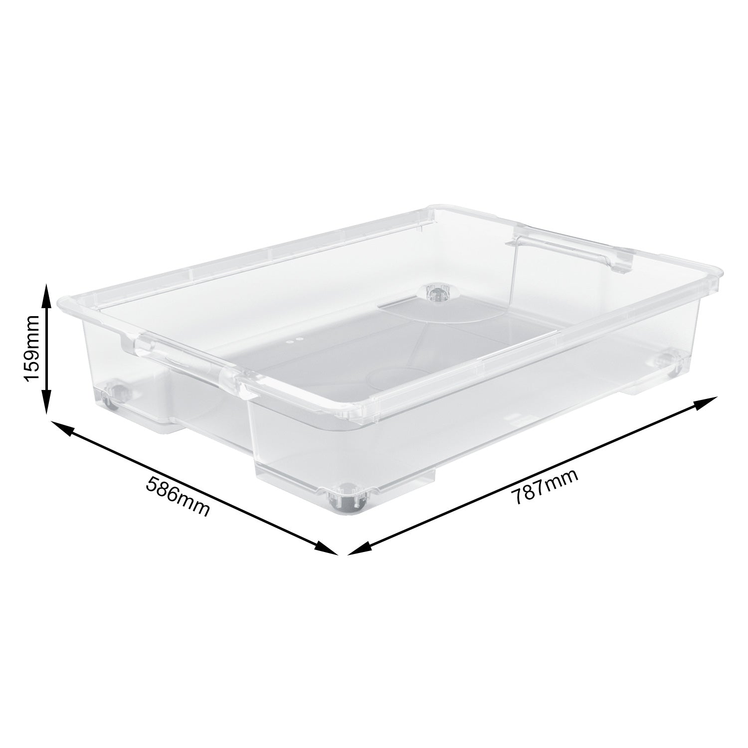 rotho-evo-easy-unterbettbox-50-l-transparent-ohne-deckel image 4