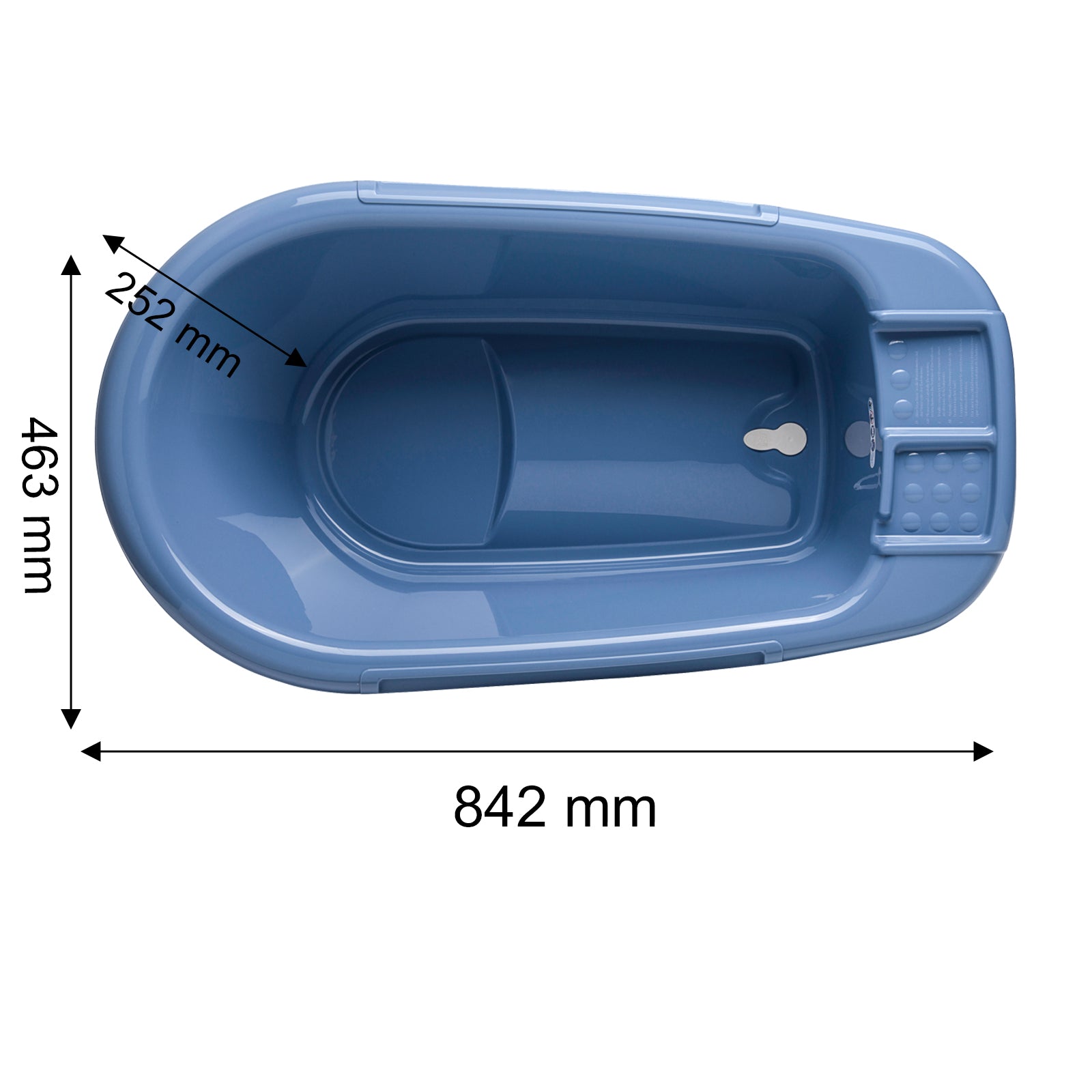 rotho-bella-bambina-babybadewanne-misty-blau-mit-sitz image 8