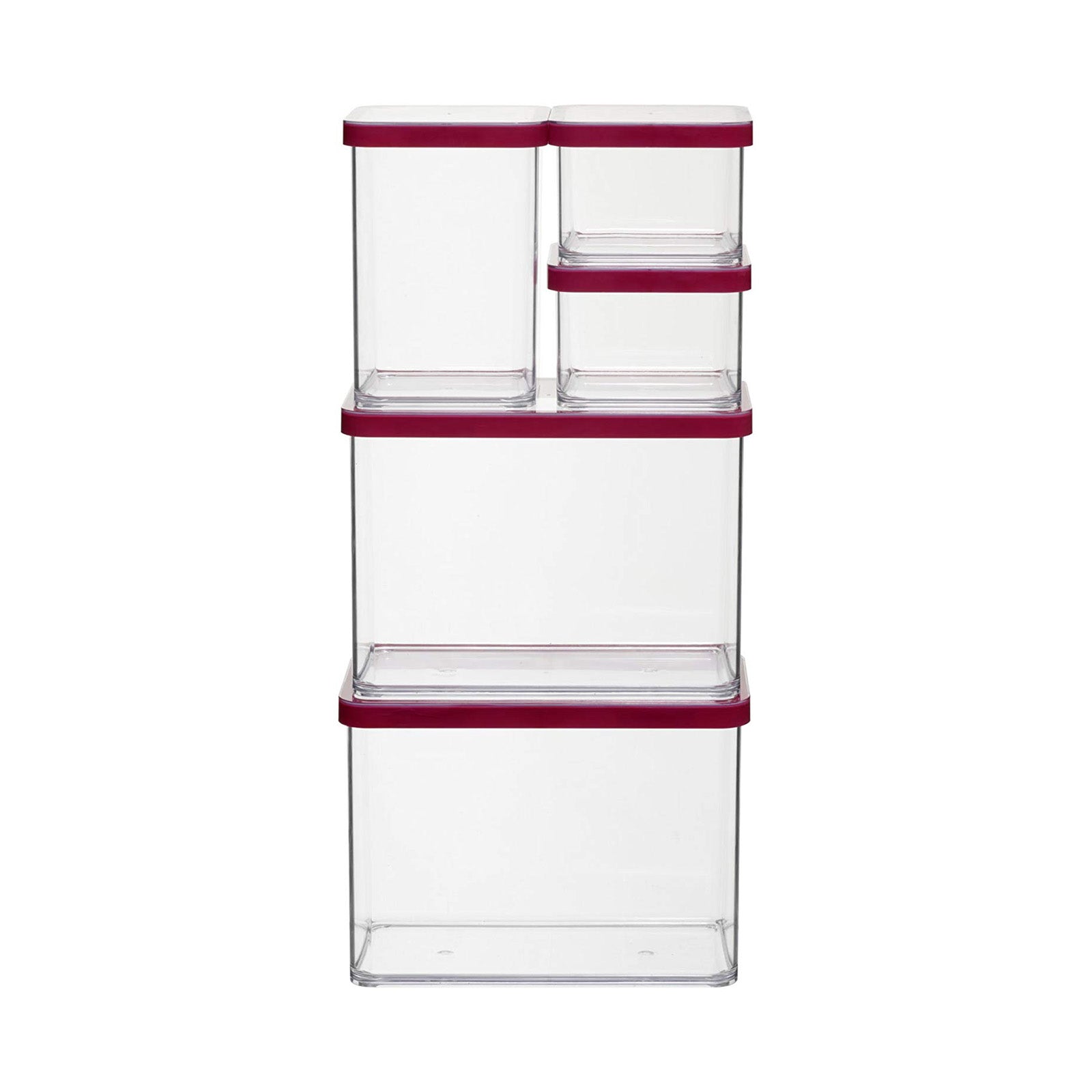 rotho-loft-vorratsdose-10er-set-rot-transparent-wei image 7