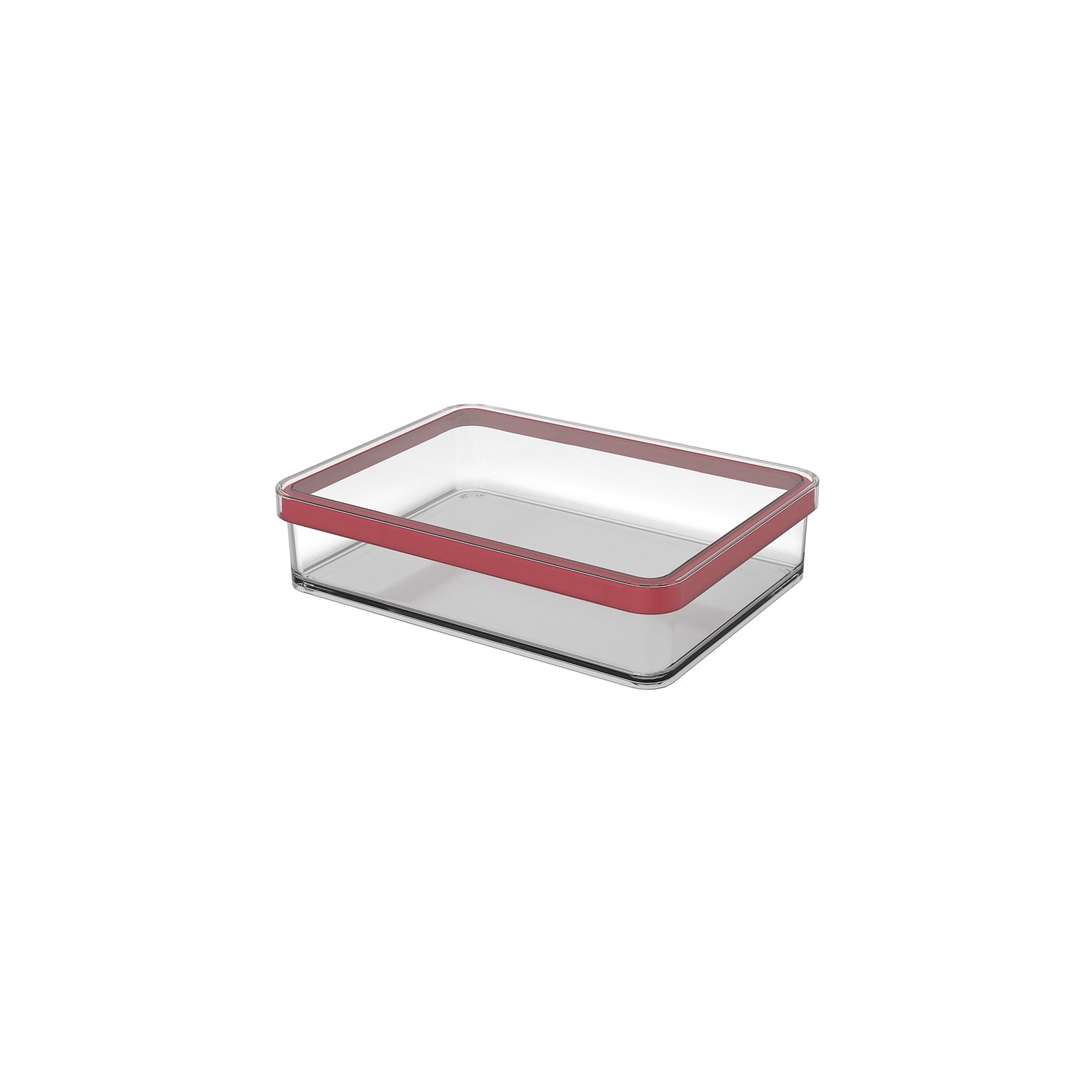 rotho-loft-vorratsdose-1-0-l-transparent-rot-breit image 1