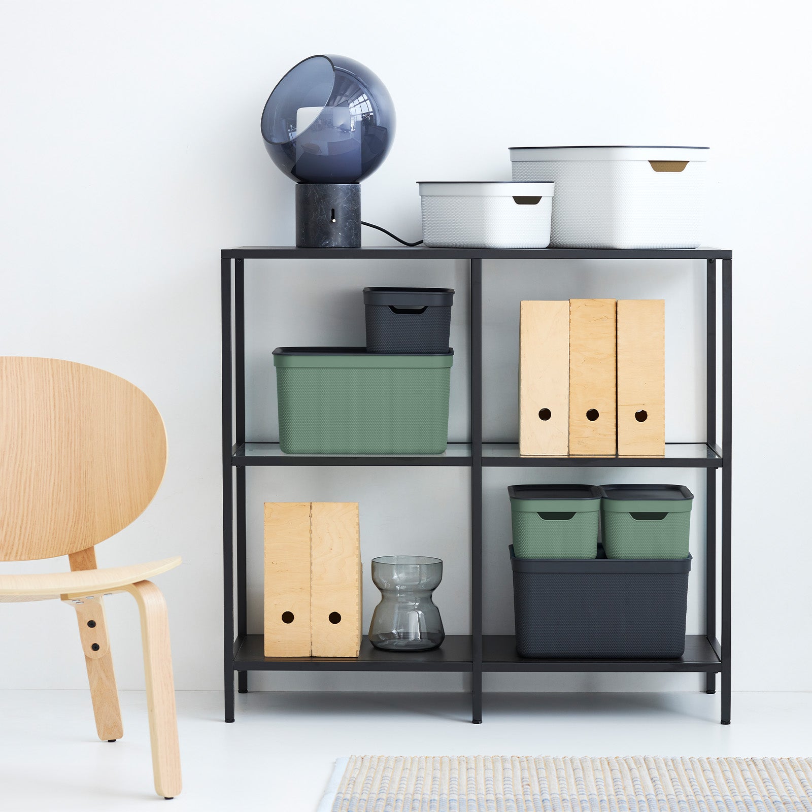 rotho-jive-dekobox-a4-3er-set-holzkohle-mit-deckel image 8