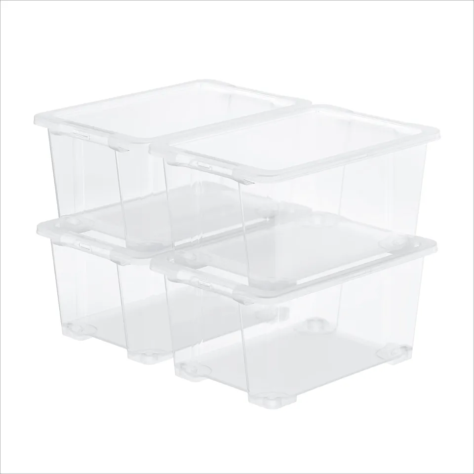 rotho-core-basic-box-44-l-transparent-4er-set-stapelbar image 1