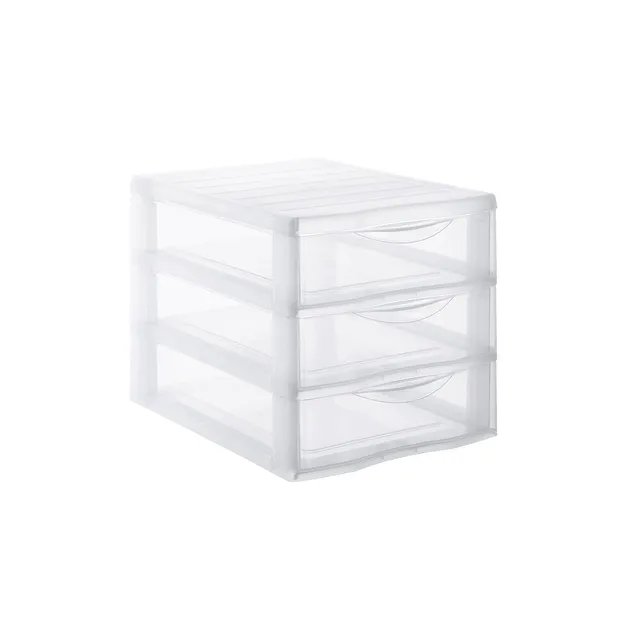 rotho-orgamix-schubladenbox-a4-3-sch-be-transparent-stapelbar image 1