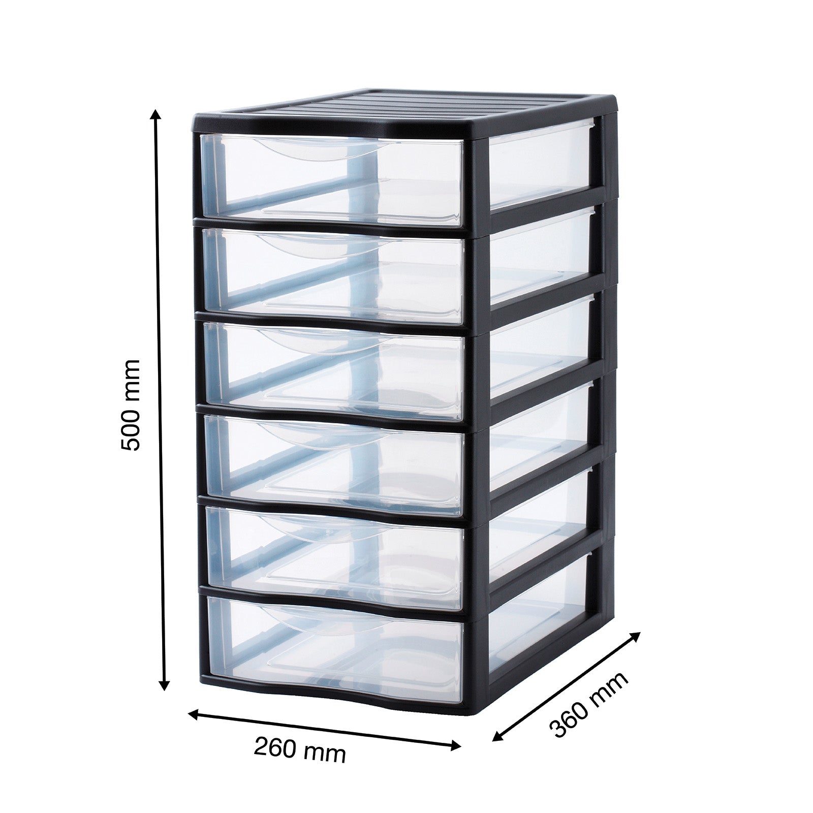 rotho-orgamix-box-6-sch-be-schubladenbox-transparent-schwarz image 3